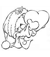 coloriage pimboli petit coeur de noel